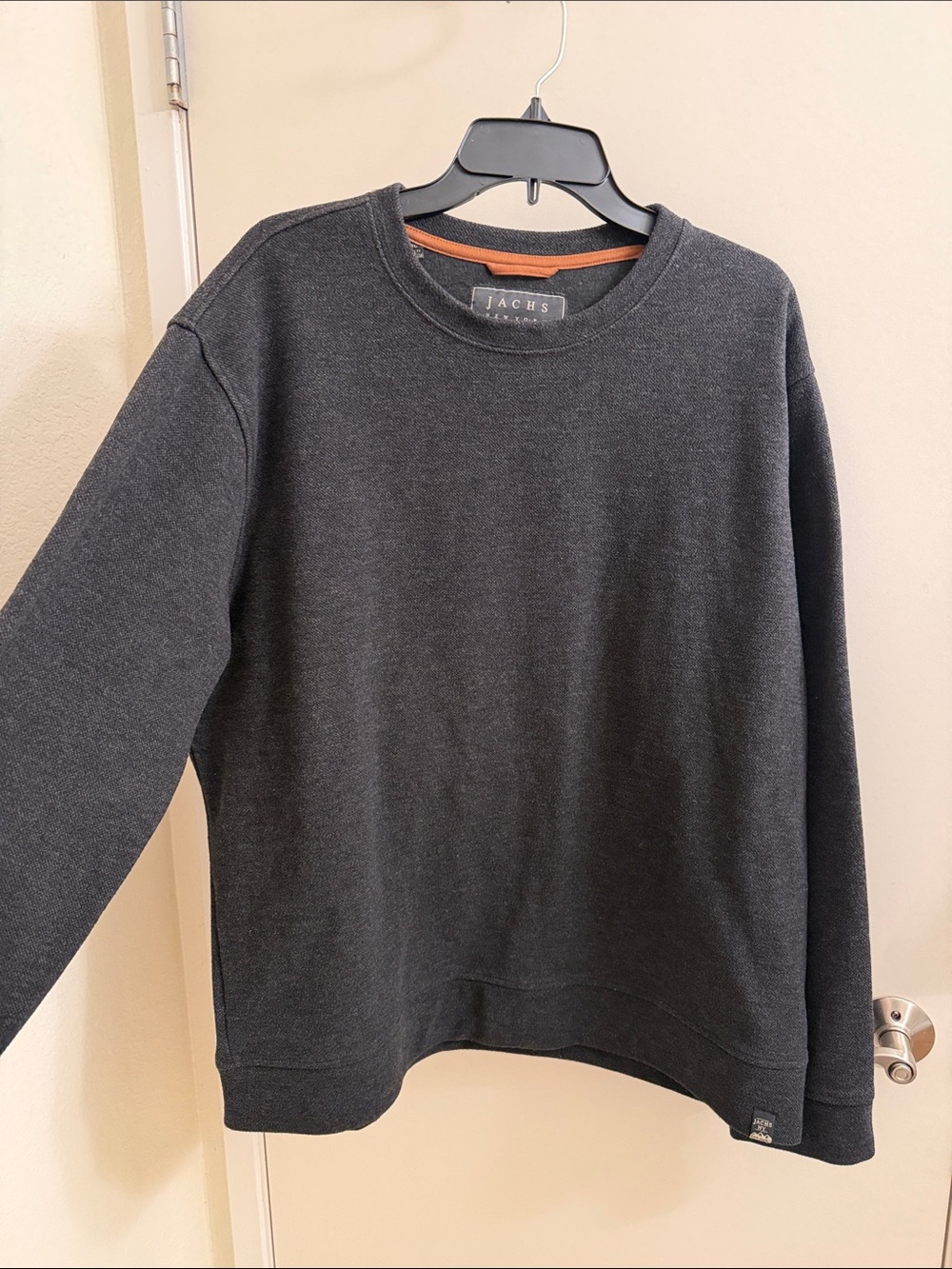 Jachs grey Crewneck Sweater with Subtle Texture